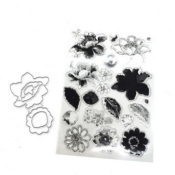 Layered Floral Clear Stamp & Metal Cutter Set
