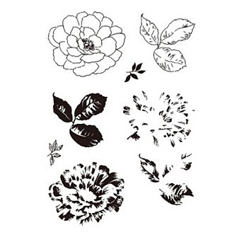 Vintage Floral Clear Stamp & Metal Cutter Set