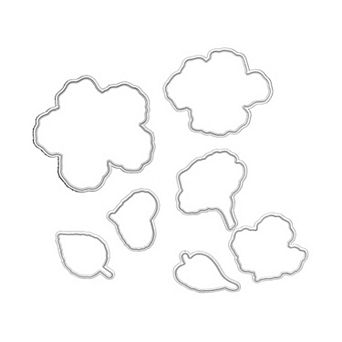 Hibiscus Flowers Clear Stamp & Metal Cutter Set