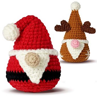 Santa Claus Gnome & Elk Gnome Amigurumi Crochet Kit
