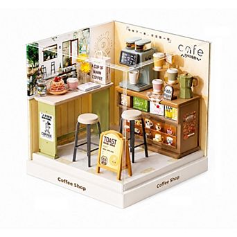 Coffee Shop Miniature Dollhouse Kit
