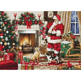 Santa Interior Counted Cross-Stitch Kit by Luca-S