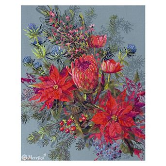 Christmas Arrangement Counted Cross Stitch Kit by Merejka