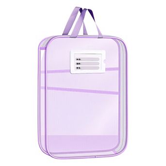 1 pc Document Bag, A4 Tote Nylon Mesh Framed Tote Style Polyester File Bag for Office