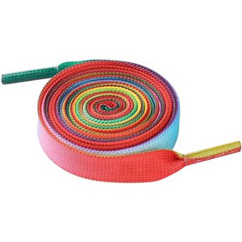 2 Pairs Flat Wide Shoelaces Gradient Shoe Laces for Sneakers 31.50"