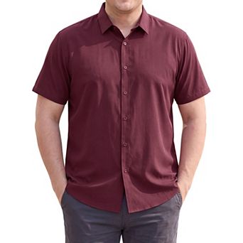 Men's Big & Tall Dress Shirts Short Sleeve Button Down Business