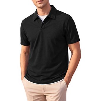 Men's Polo Shirts Casual Button Short Sleeve Golf Work Sports