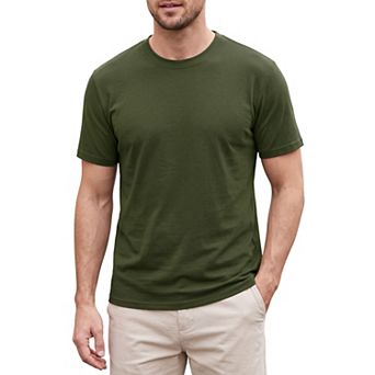 Men's Tee Shirts Summer Lightweight Basic Short Sleeve Crew Neck