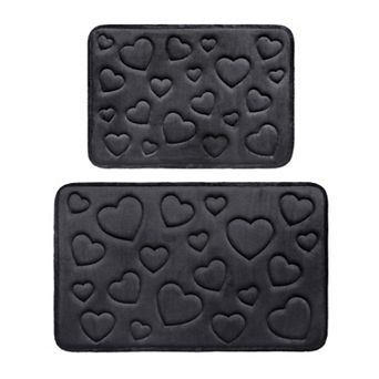 Juicy Couture Quilted Memory Foam Bath Mat 2 pc Set