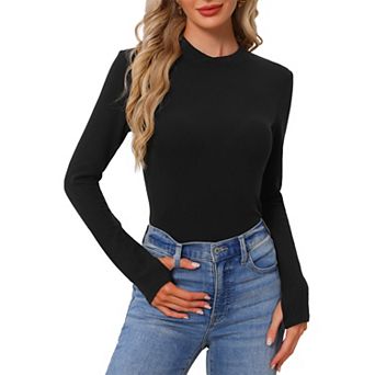 Womens Fleece Basic Layer Long Sleeve Winter Cold Top