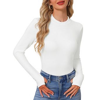 Womens Fleece Basic Layer Long Sleeve Winter Cold Top