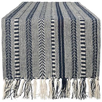 Farmhouse Braided Stripe Decorative Table Runner