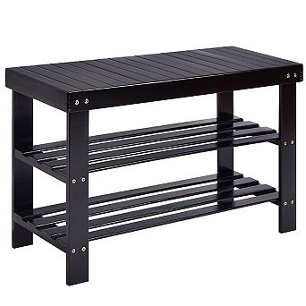 Costway Shoe Rack Bench 3 tier Storage Shelf Holder Home Entryway Hallway