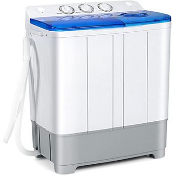 Costway Portable Twin Tub Washing Machine Washer(13.2lbs) & Spinner (8.8lbs)
