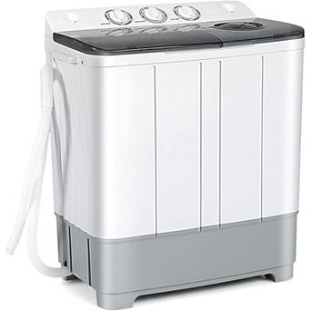 Costway Portable Twin Tub Washing Machine Washer(13.2lbs) & Spinner (8.8lbs)