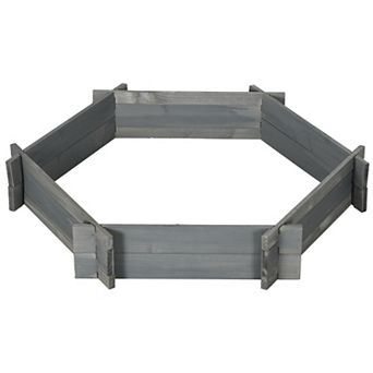 Screwless Hexagon Raised Garden Bed Planter Box for Outdoor Vegetables Herbs and Flowers