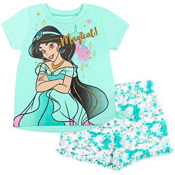 Disney Aladdin Princess Jasmine 2 pc Tee and Shorts Set