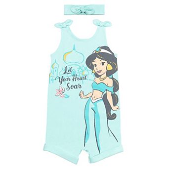 Disney Aladdin Princess Jasmine Sleeveless One-Piece and Headband Set