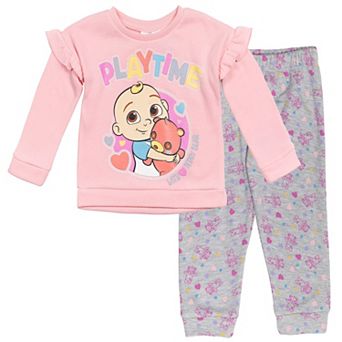 Cocomelon JJ Fleece 2 pc Sweatshirt and Pants Set