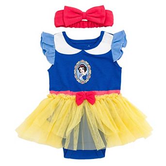 Disney's Snow White Cosplay 2 pc Tutu Bodysuit and Headband Set