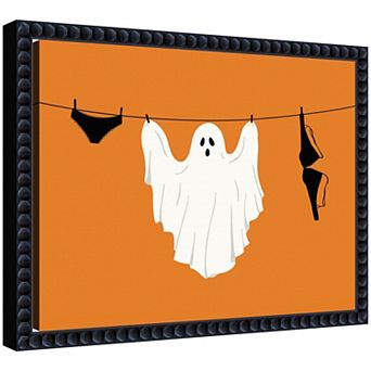 Clothes Line Ghost by Megan Ryan Framed Canvas Wall Art Print