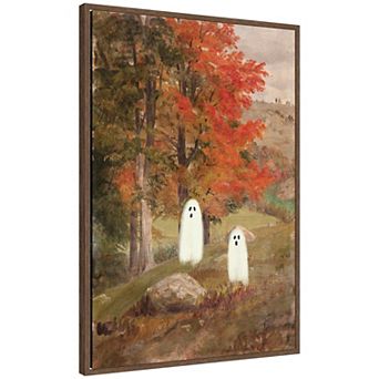 Ghosts Vertical Autumn Landscape by Megan Ryan Framed Canvas Wall Art Print