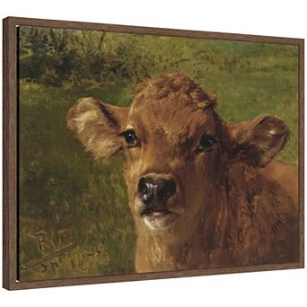 Head of a Calf 1878 Rosa Bonheur Framed Canvas Wall Art Print