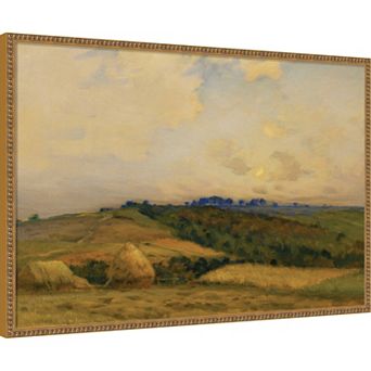 After Harvest by Jean Cazin Framed Mounted Canvas Wall Art Print