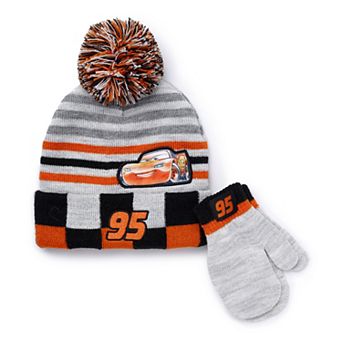 Toddler Boy Disney / Pixar's Cars Lightning McQueen 2 pc Hat & Mittens Set