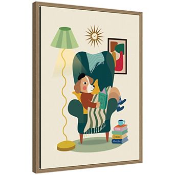 Cozy Moment by Rachel Lee 3 Birdies Studio Framed Canvas Wall Art Print