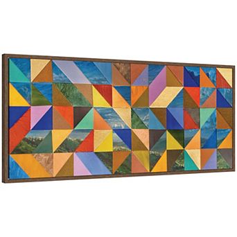 Mountains in Half Light Panel by Annie Rochelle Framed Canvas Wall Art Print