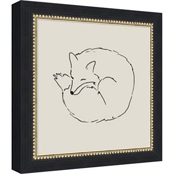 Fox Sketch by Molly Dillon from The lil Dills Shop Framed Mounted Canvas Wall Art Print