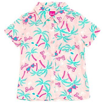 Barbie Hawaiian Button Down Shirt