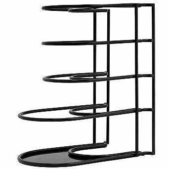 Heavy Duty 5 tier Pots Pans Organizer Rack 50lb Capacity Space Saving No Assembly Required