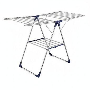 Height Adjustable Metal Clothes Drying Rack Foldable Collapsible Laundry Dryer Stand Free Standing