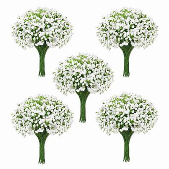 100 pc Artificial Baby Breath Flowers Real Touch Bulk For Wedding Home Decor