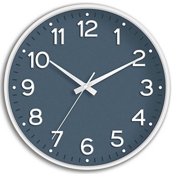 Silent Non Ticking Wall Clock Battery Operated Precision Easy Read Decor for Home Office