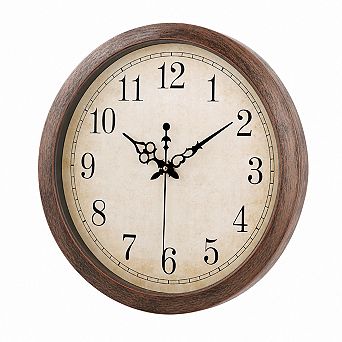 Silent Non Ticking Quartz Wall Clock Easy Read Bold Numbers Decorative Home Office Clock