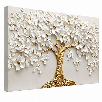 Tree of Life Cherry Blossom Abstract Canvas Wall Art Home Decor