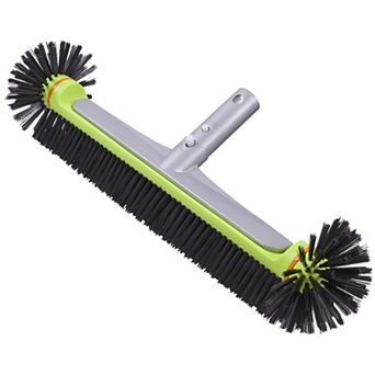 Pool Brush Head Heavy Duty Inground Above Ground Round Scrub Aluminum 17.5 Inch