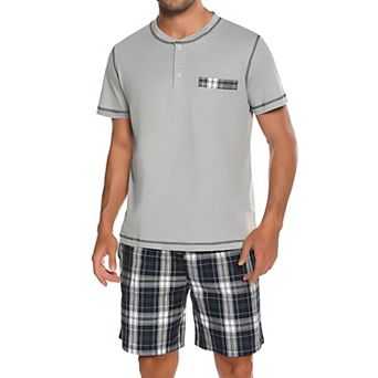 Men's Cotton Two Piece Pajamas