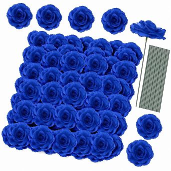 100 Silk Artificial Roses Long Stem Bouquet DIY Wedding Party Home Decor