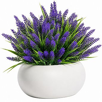 24 Pack UV Resistant Artificial Lavender Outdoor Indoor Faux Plants Decor
