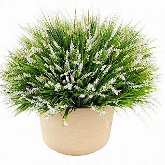 20 Artificial Monkey Grass UV Resistant Realistic Faux Greenery Outdoor Decor