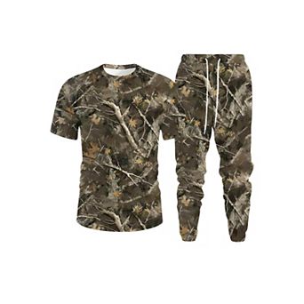 Men's Printed T Shirt Jogger Set