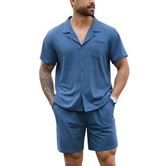 Men's Cotton Casual Sleep Set