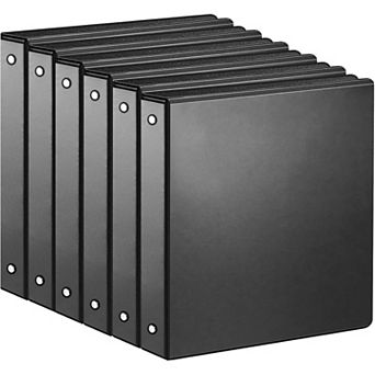 6 Pack 1-inch 3 Ring Binder with 2 Interior Pockets,Versatile Binders for Office, Home, and School