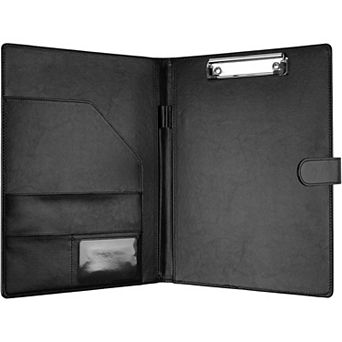 Padfolio with Clipboard, Faux Leather Portfolio Folder Binder,for A4 Size Notepad, Resume,Organizer
