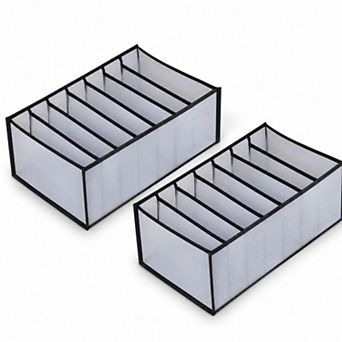 Pack of 2 Foldable Drawer Organizer Clothes Storage Bins