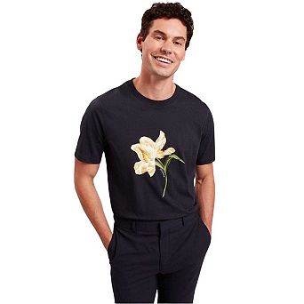 Ted Baker Mens Flower Crew Neck Regular T-Shirt